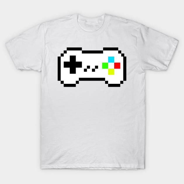 Pixel controller gamer T-Shirt by Playfulfoodie